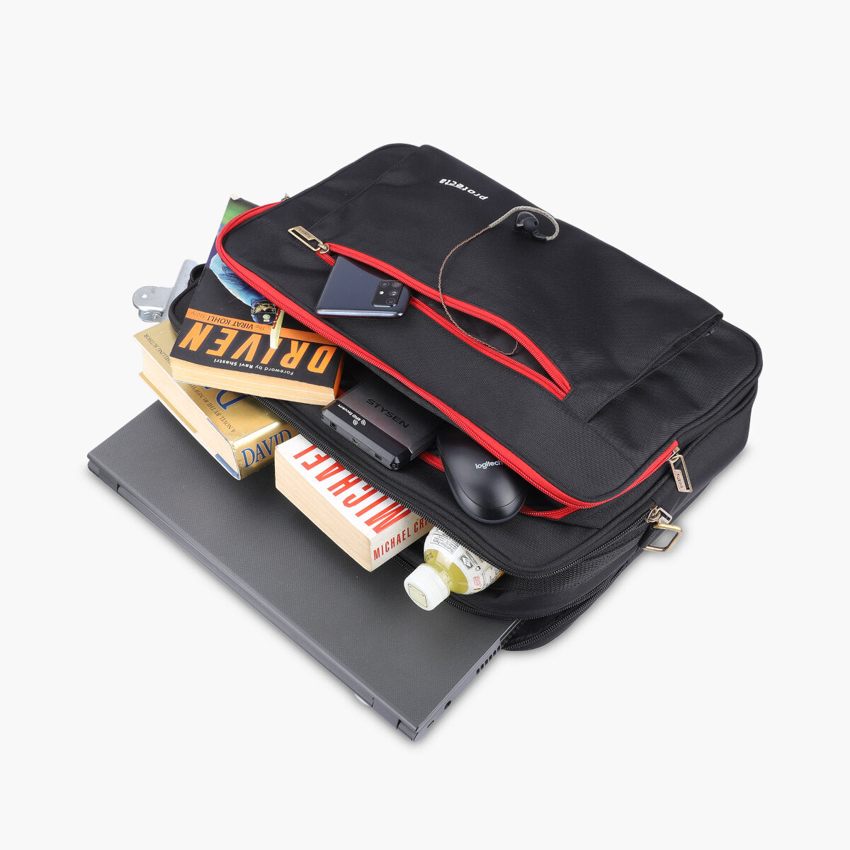 Black-Red, Headquarter Travel & Office Bag-5