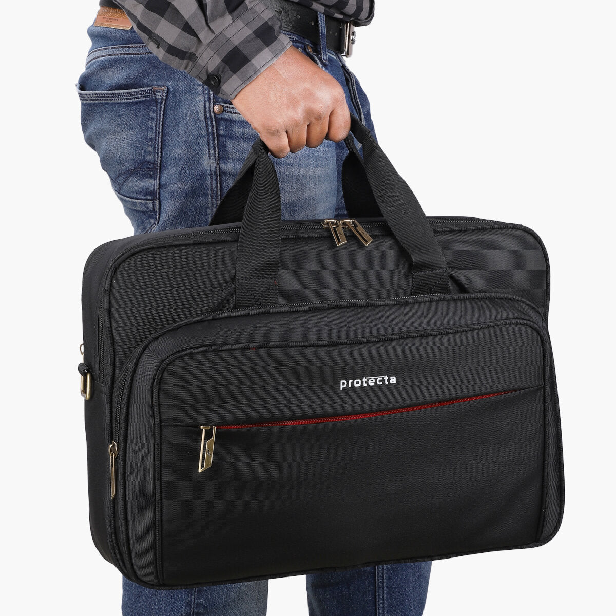 Black-Red, Protecta Staunch Ally Travel & Offfice Laptop Bag-8