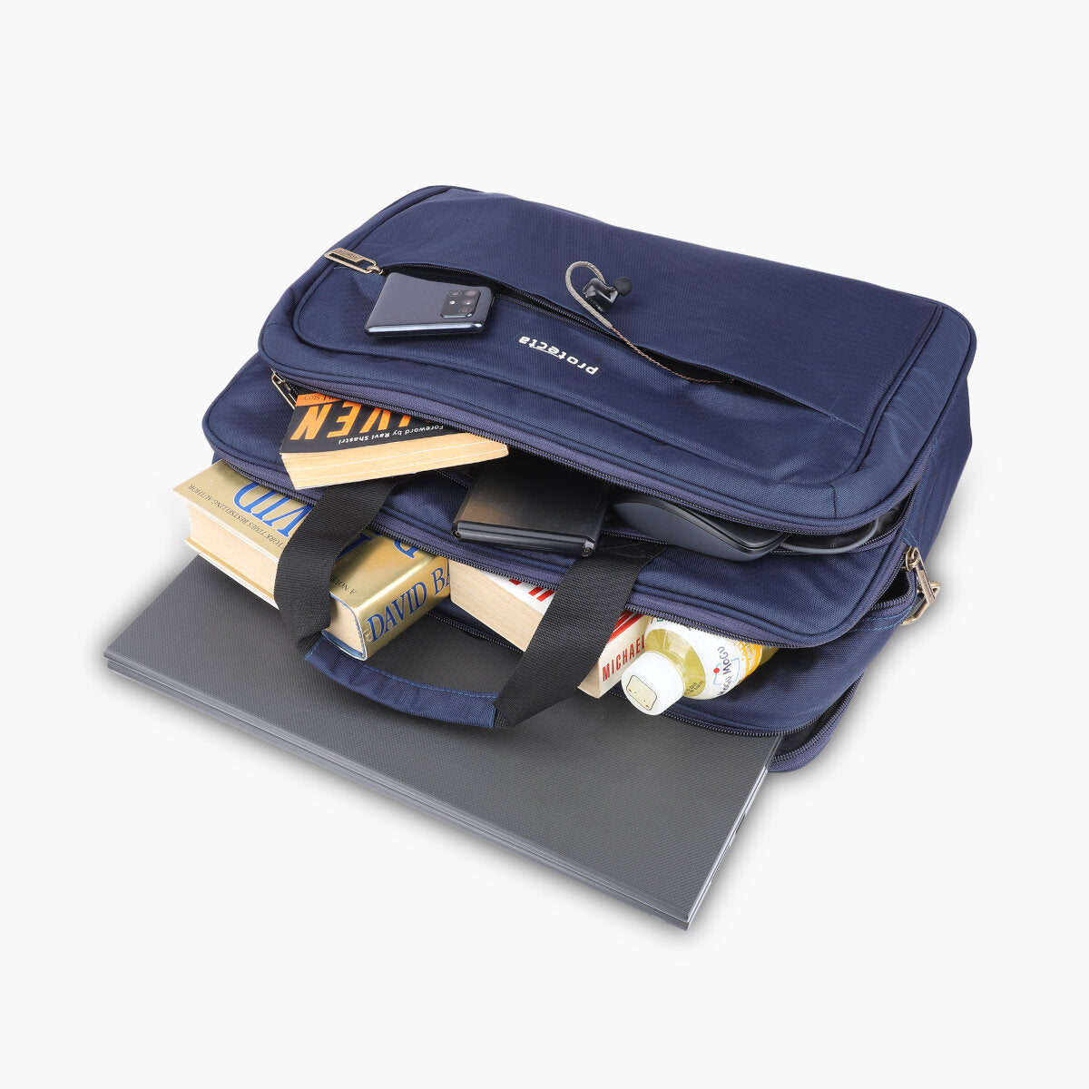 Navy, Protecta Staunch Ally Travel & Offfice Laptop Bag-1